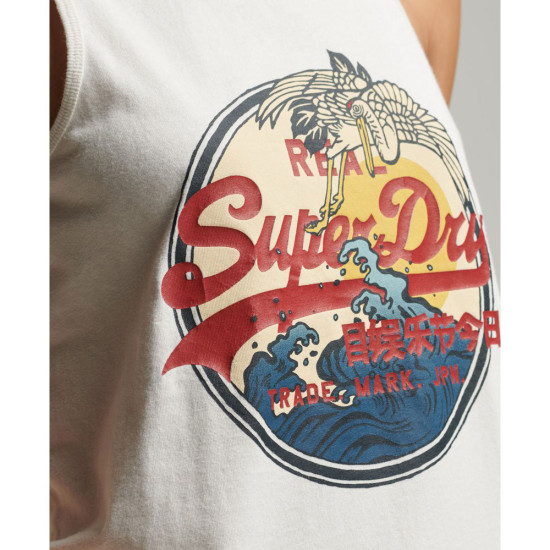 Superdry Γυναικεία αμάνικη μπλούζα Vintage Logo Narrative Vest